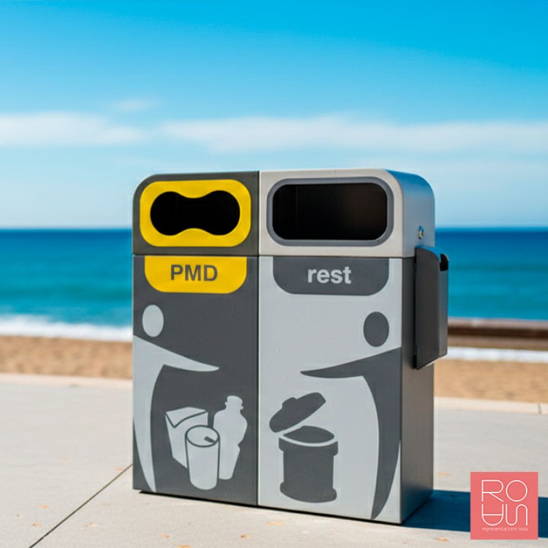 Paperera de reciclatge exterior Brussel·les versió estàndard 120 L